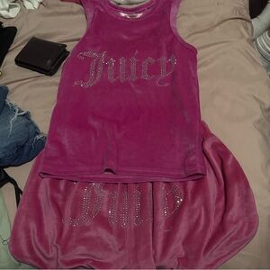 Juicy Couture Fuchsia Tank and Short Ensemble